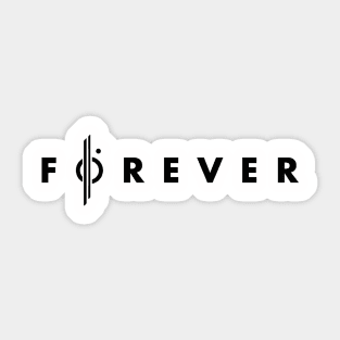 Forever - black Sticker